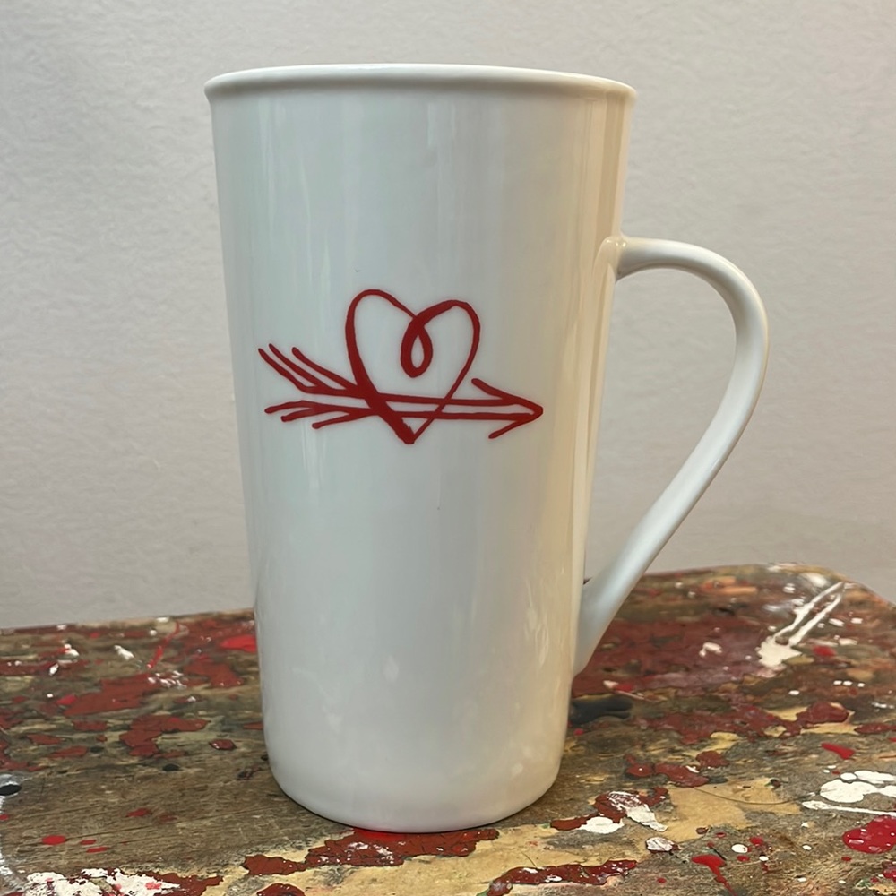 Starbucks 2014 Tall White Heart Mug
